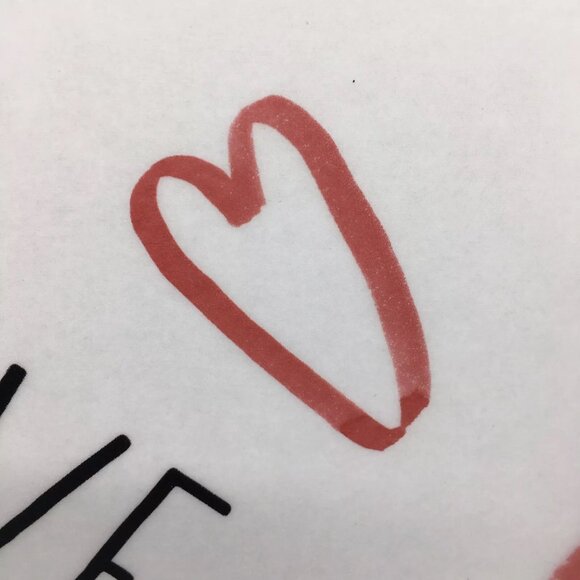 Rae Dunn Red Open Hearts LOVE Shower Curtain LINER Valentines Day Black LL NEW - Picture 5 of 10